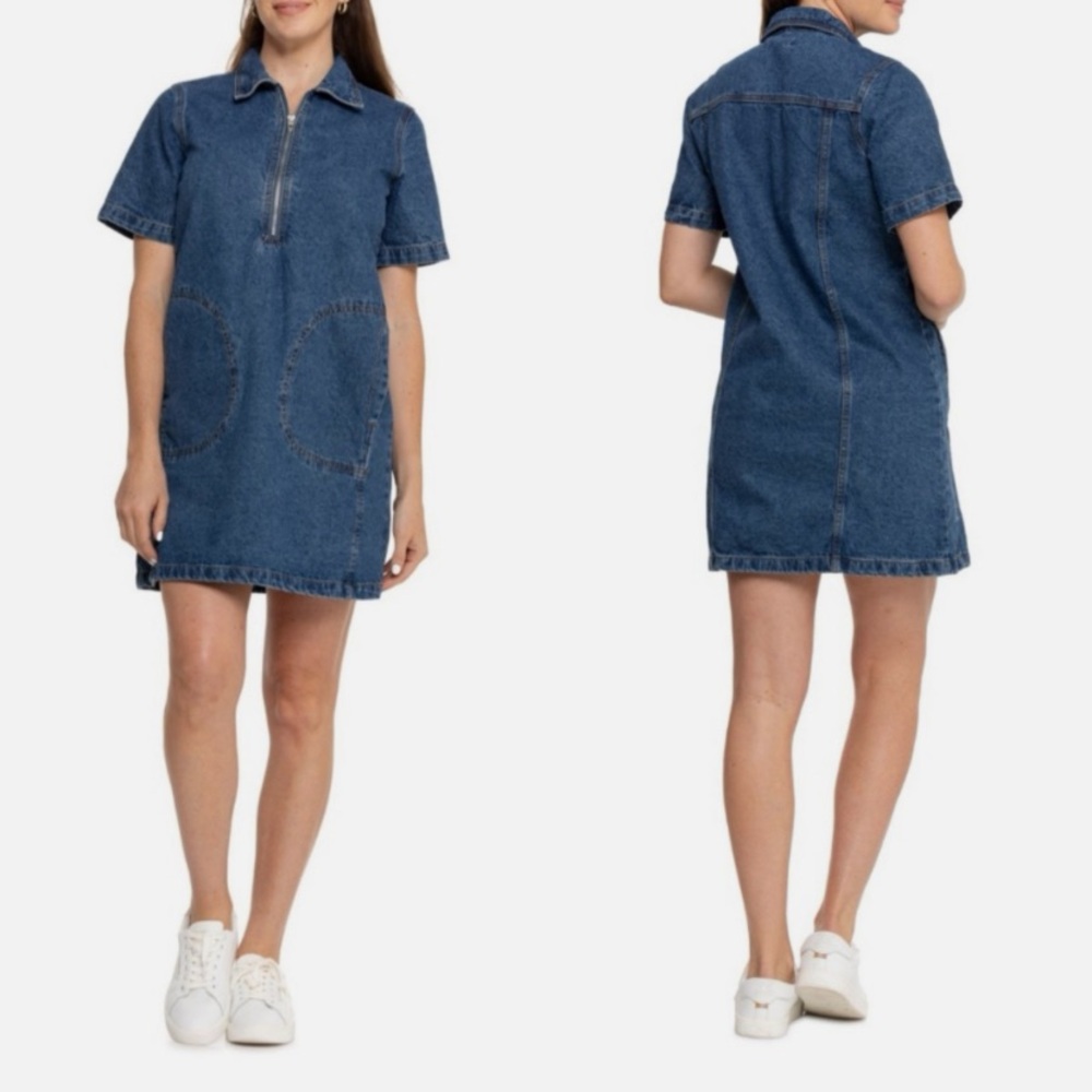BlankNYC A-Line Women’s Denim Mini Dress Size XL NWT.